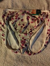 Size 10 Vanity Fair Hi-Cut Polyester Panties "Illumination" Floral