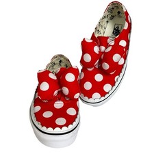 Vans X Disney Minnie Mouse Auténticas Tenis Gore Bow Rojo Niños Talla 3