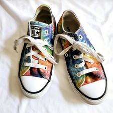 CONVERSE Chuck Taylor All Star Rainbow Tye-Dye Low-Top Sneakers Kids Size 12