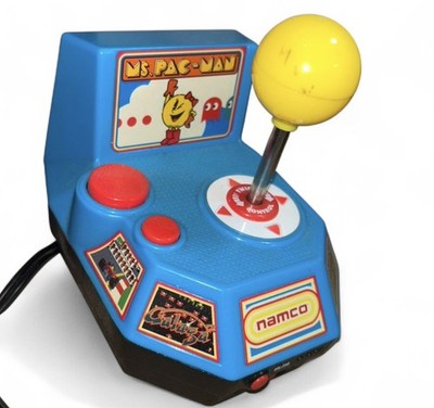 Namco Ms. Pac-Man Plug & Play Handheld Electronic Game TV Arcade Joystick