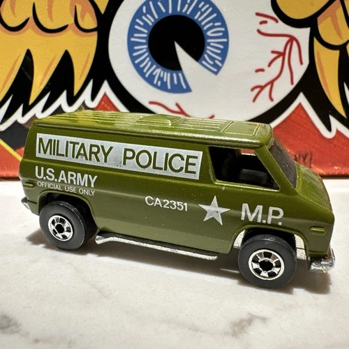 1977 Hot Wheels KHAKI KOOLER ARMY SUPERVAN GREEN ENAMEL Blackwall Near Mint