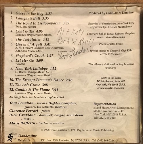 Contrary Motion Lenahan Plays Acoustic - CD - Signed - Imagen 4 de 4