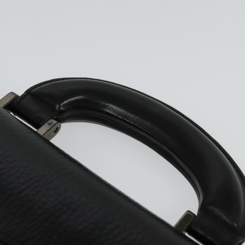 Gianni Versace Business Bag Leather Black Silver Auth bs28153 - Picture 8 of 20