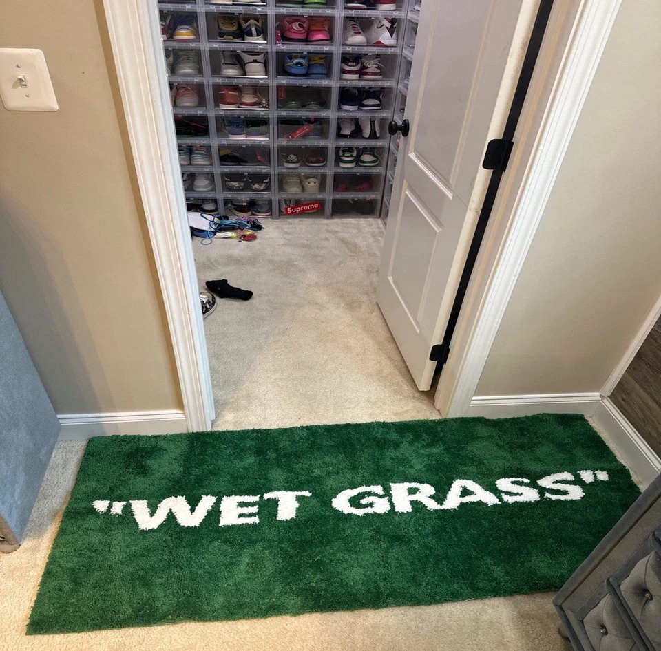 “Wet Grass” Rug New- NEW Sealed 70x150cm - Image 2 of 3