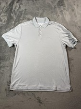 Tommy Bahama IslandZone Polo Shirt Mens Large Blue Tencel Modal Golf Performance
