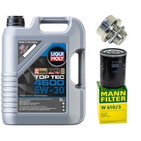 MotoröL Filter Set Liqui Moly 5W-30 5 Liter + Schraube FüR Mitsubishi L 300 ASX