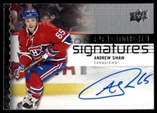 2016-17 UPPER DECK PREMIER SIGNATURES ANDREW SHAW