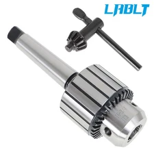 LABLT Heavy Duty Drill Press Chuck 3/4" MT3 Taper With Chuck Key 3MT Shank