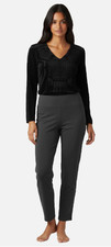 Eileen Fisher High-Waist Slim Pant in Graphite Washable Stretch Crepe S NWOT
