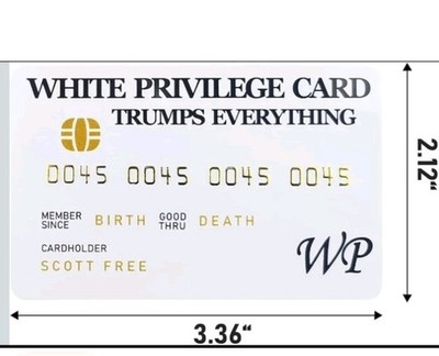 W. Privilege Card Novelty Plastic Credit Card Trump Novelty Joke Funny  Embossed