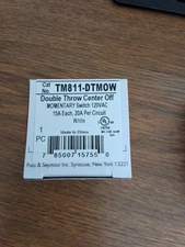 Pass & Seymour Double Throw Center Off Momentary Switch 120VAC 15Amp White