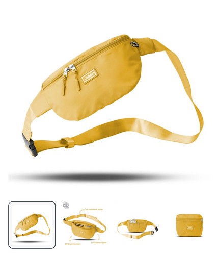 The foldie travel bag in yellow. New in bag.