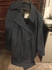 London Fog Dark Navy Double Breasted Trench Coat 42L