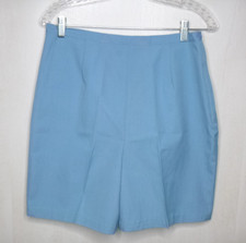 NOS Vtg 60s Koratron Bermuda Shorts Med. Blue High Waist Side Metal Zipper Sz L