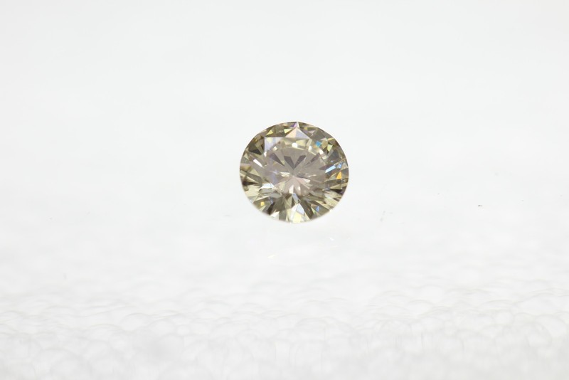 0.11 Carat Yellow Brown VS1 Round Brilliant Natural EARTH MINED Diamond 3.12mm
