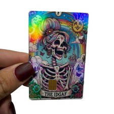 Holographic The IDGAF Rainbow colors Credit / Debit Card Skin