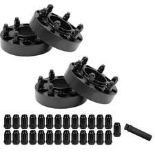 Accelatec Black 1.5" Hub-Centric Wheel Spacer Set w/ Lug Nuts Bronco 2021-2025