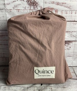 Quince Organic Cotton King Size Bedding Sheets Taupe