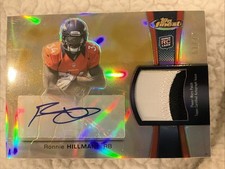 2012 Topps Finest -  Ronnie Hillman #RAP-RH Refractor /75 (AU, MEM, RC)