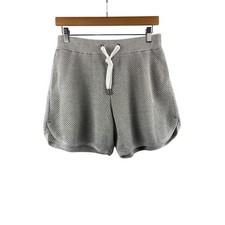 Women  s Brunello Cucinelli Small Silver Mesh Knit Shorts
