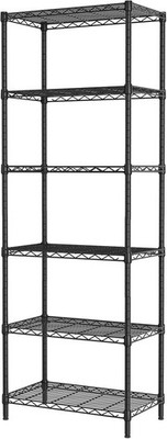 6 Tier Adjustable Storage Shelf Wire Shelving Unit Storage Standing Shelf Units
