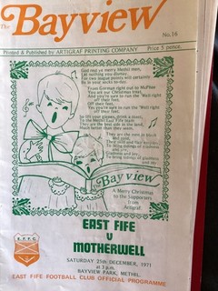 East Fife v Motherwell 25.12.1971