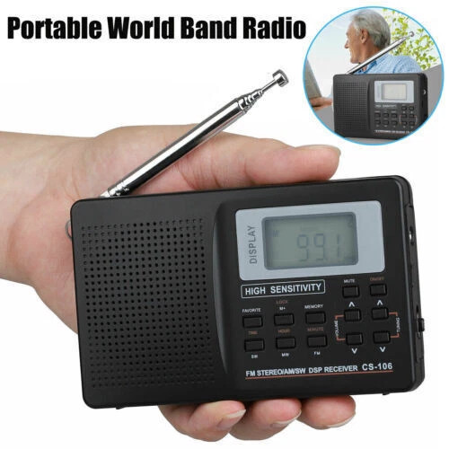 Portable Full Band AM/FM/SW/MW/LW Radio.Digital Stereo Speaker Player ...