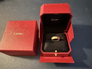Cartier Love Ring Classic Model 18k Pink Gold 3 Diamonds