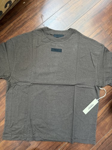 Essentials Men's heather wood Crew Neck Short Sleeve Cotton Jersey T-Shirt Logo