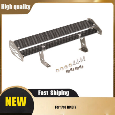 DIY Modify Carbon Rear Spoiler Fiber Tail Wing Kit For 1/10 Models RC Parts SDE