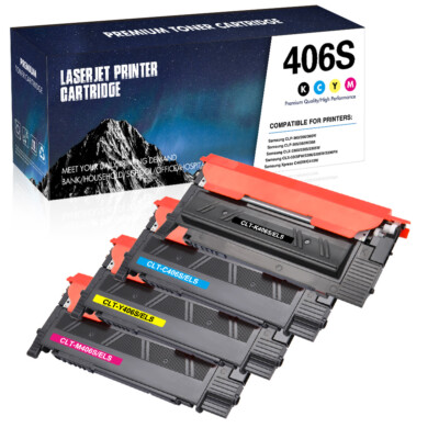 1-4x Toner CLT-406S Kompatibel für Samsung Xpress CLP-365 C460W C410W  CLX-3305
