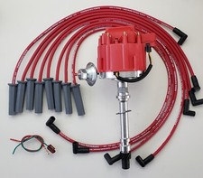 Chevy 396 427 454 Red Hei Distributor 8.5mm Spark Plug Wires Straight Boots