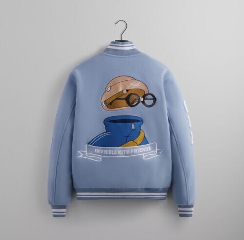 KITH x Invisible Friends M - Wool Bomber Jacket, Light Blue | eBay