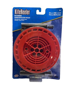 Kite Reeler Winder Red 25lb x 200 ft Nylon NEW! X-Kites Brainstorm Very Handy!