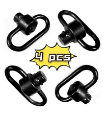 4PCS Heavy Duty Flush Push Button Quick Detach 1.25" Rifle QD Sling Swivel Mount