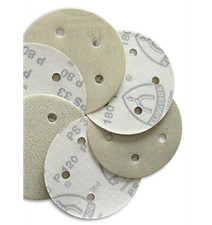 Dia 125mm 5 Inch 5 Hole Pads Sanding Disc Flocking 80 120 180 240 Grit Sandpaper