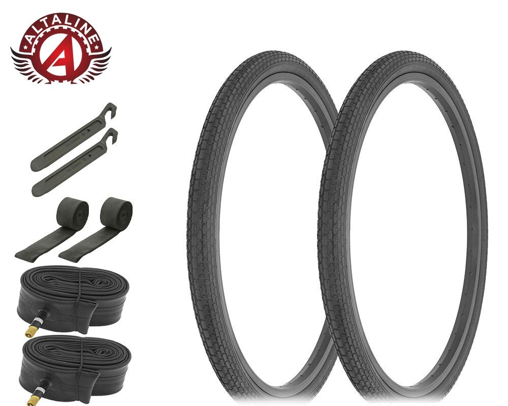 AltaLine Bicycle 26" x 1.75" DURABLE S2 Tires Schwinn Style 