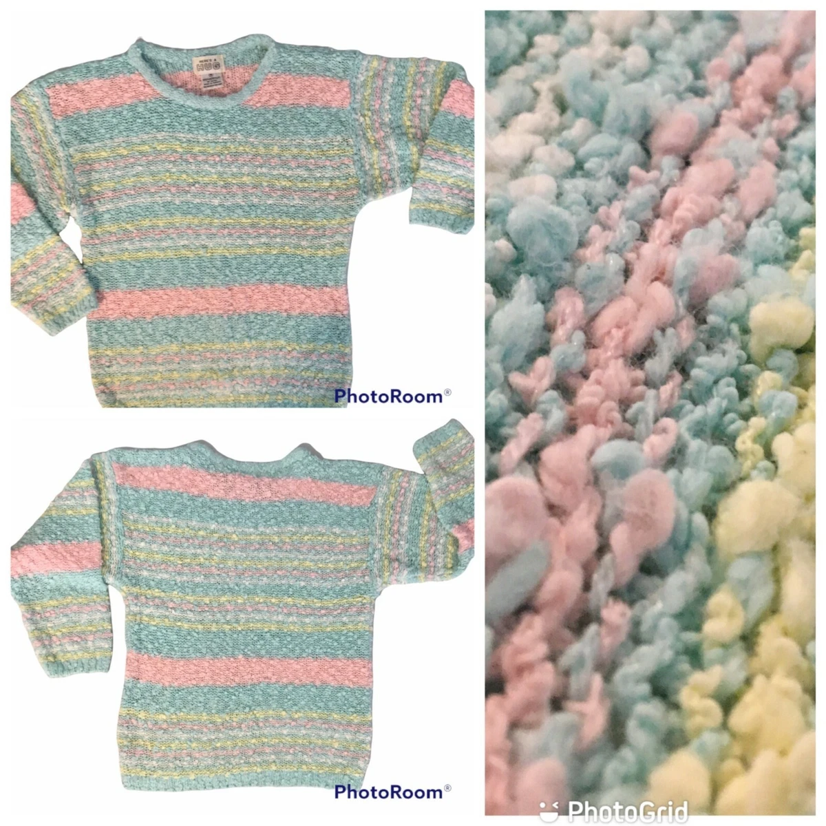 Pastel shop striped sweater