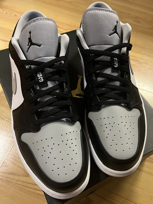 nike jordan 1 low black white grey