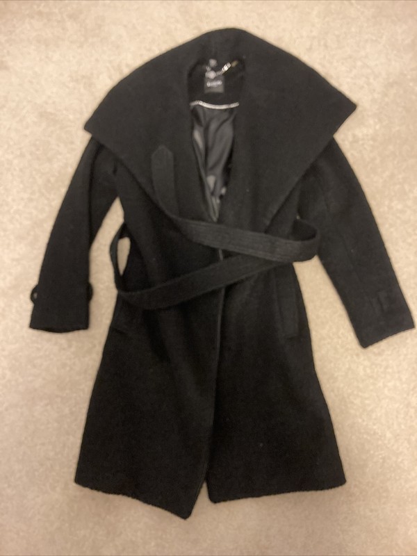 bebe black coat size s