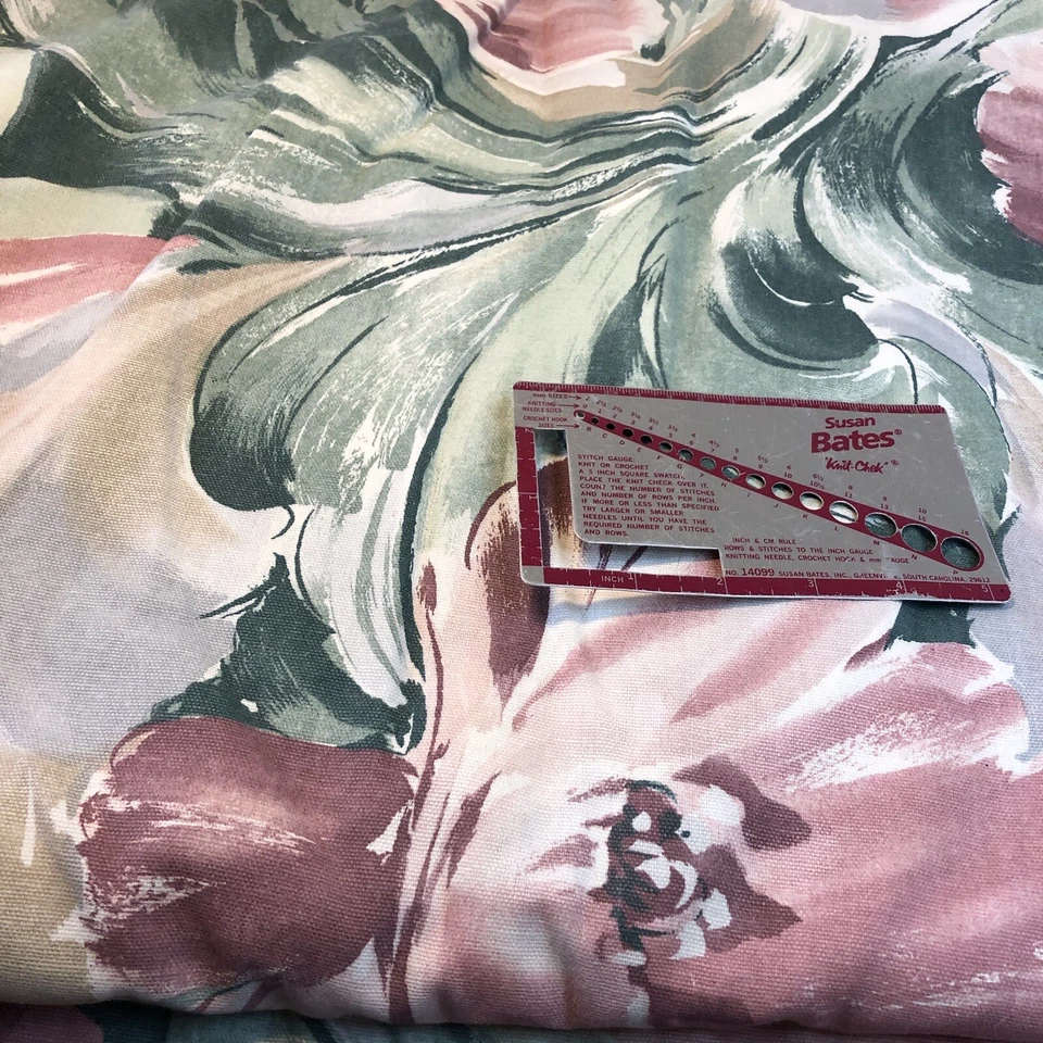 16 Yds Green Pink Tan Floral Abstract 54" wide Mill Creek Fabrics Drapery Cotton - Image 3 of 4