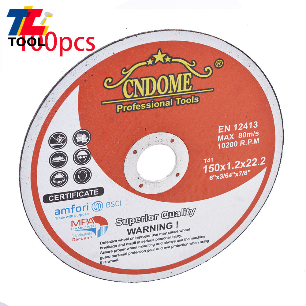 100-Pack 6"x7/8" Cut-off Wheel - Metal & Stainless Steel Cutting Discs