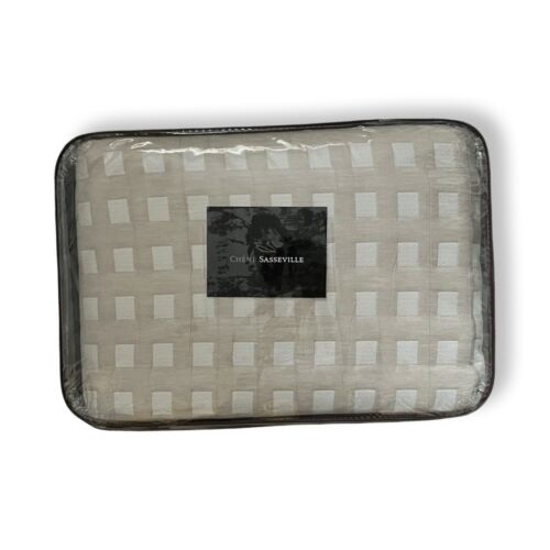 Reversible Queen Coverlet 3pc Set 313 Scott Beige by CHÉNÉ SASSEVILLE 103”x106” - Picture 2 of 4