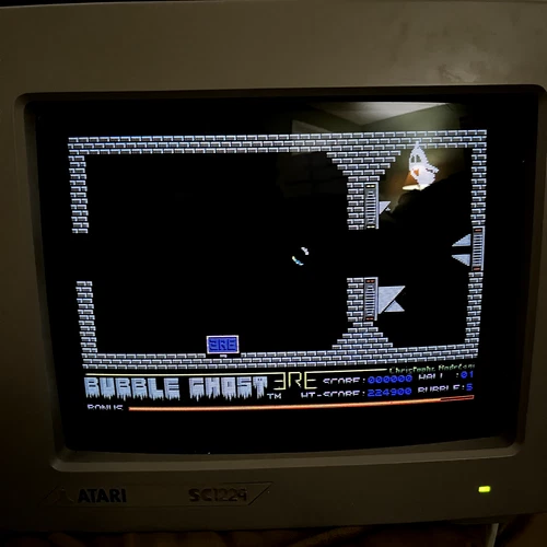 Bubble Ghost Atari St 520/1040 3.5" Disk and Manual Video Game Accolade 1988