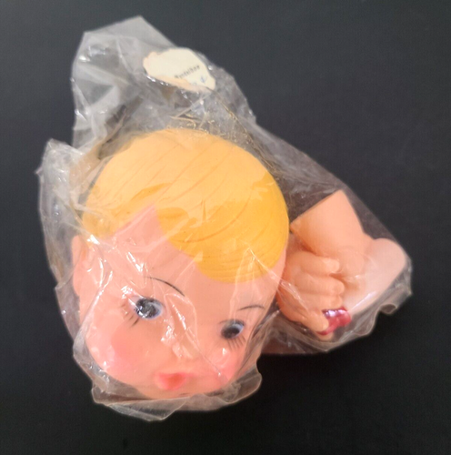 Vtg 2 1/2" Rubber Vinyl Thumb Sucking Baby Bottle Doll Making Head Hands Crafts - Picture 3 of 7