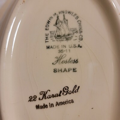 EDWIN KNOWLES 22K GOLD HOSTESS SHAPE 36-11 USA | eBay