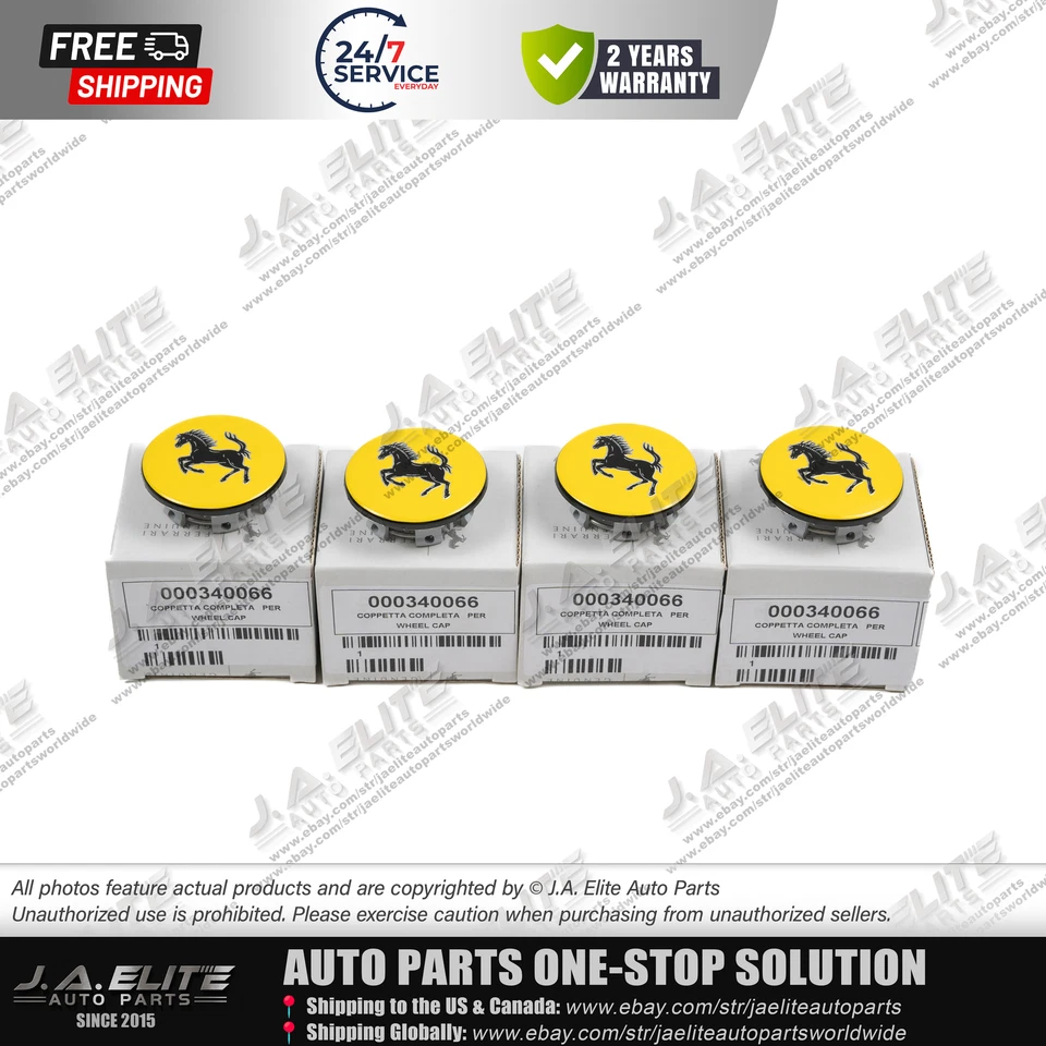 Tapacubos centrales de rueda originales Ferrari 4 piezas para Ferrari, 340066 Foto 3 de 4