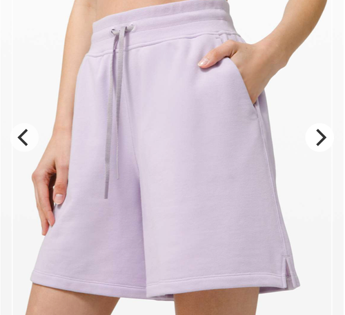 🌻 Lululemon Women's All Yours High Rise Lilac Size US8 UK12 W29" Cotton Terry - Picture 3 of 18