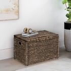 eHemco Heavy-Duty Water Hyacinth Storage Trunk, Light Brown Wash (Collectible)