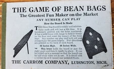 Carrom, Ludington Michigan, Bean Bags, 10 pins, Table, Vintage, Corn Hole